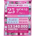 thumbnail image 1 of 8 Year Old Girl Birthday Gifts, Pink Love Rose Elements Happy Birthday Blanket, Ideal Birthday Party Decoration for Kids, 50"x60", 1 of 5
