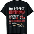 thumbnail image 1 of 8 Year Old Ice Hockey Birthday Party 8th Boy Bday Eight T-Shirt, 1 of 4