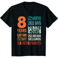 thumbnail image 1 of t-shirt8 Years 96 Months Of Being Awesome 8th Birthday Countdown T-Shirt mens t shirt，black，women，funny，misfits，men，journey, 1 of 4