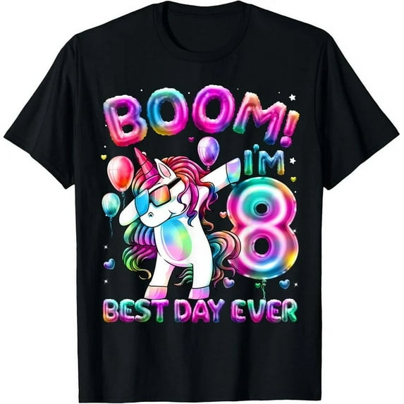 8 Years Old Dabbing Unicorn Gifts 8Th Birthday Girl Party T-Shirt Unisex S-5XL Hot Trending Shirt, Vintage Birthday Gift