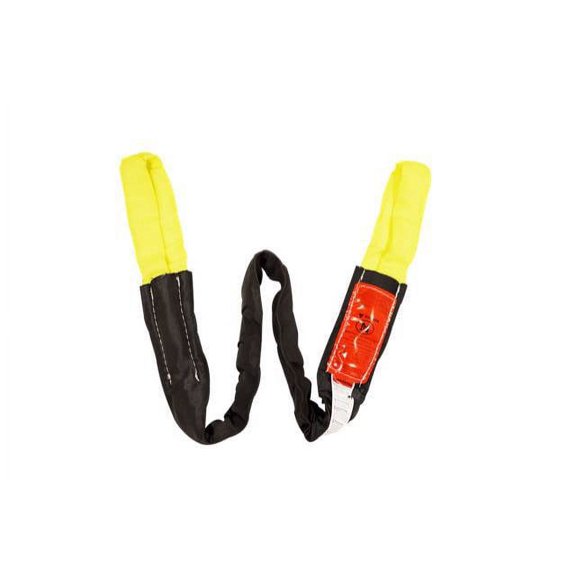 8' Yellow EYE/EYE Round Sling W/Polyester Protective Sleeve, WLL: 9,000LBS
