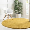 thumbnail image 1 of Unique Loom Everyday Shag Collection Area Rug - Solid (7' 10" Round Yellow), 1 of 5