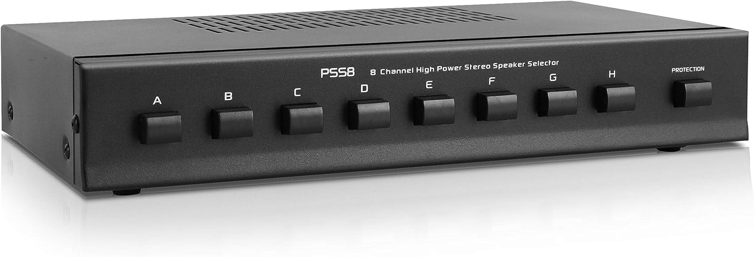 8 Zone Channel Speaker Switch Selector， Switch Box Hub Distribution ...