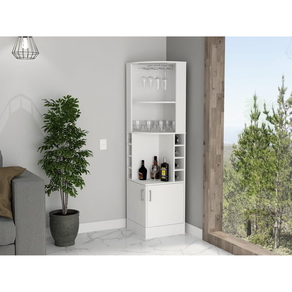 8 - bottle capacity - Upper - shelf for decoration - Home bar setting - Functional and beautiful