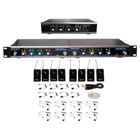 VocoPro - USB-PLAY-8 Wireless Headset/Lapel Microphone System with Audio Interface