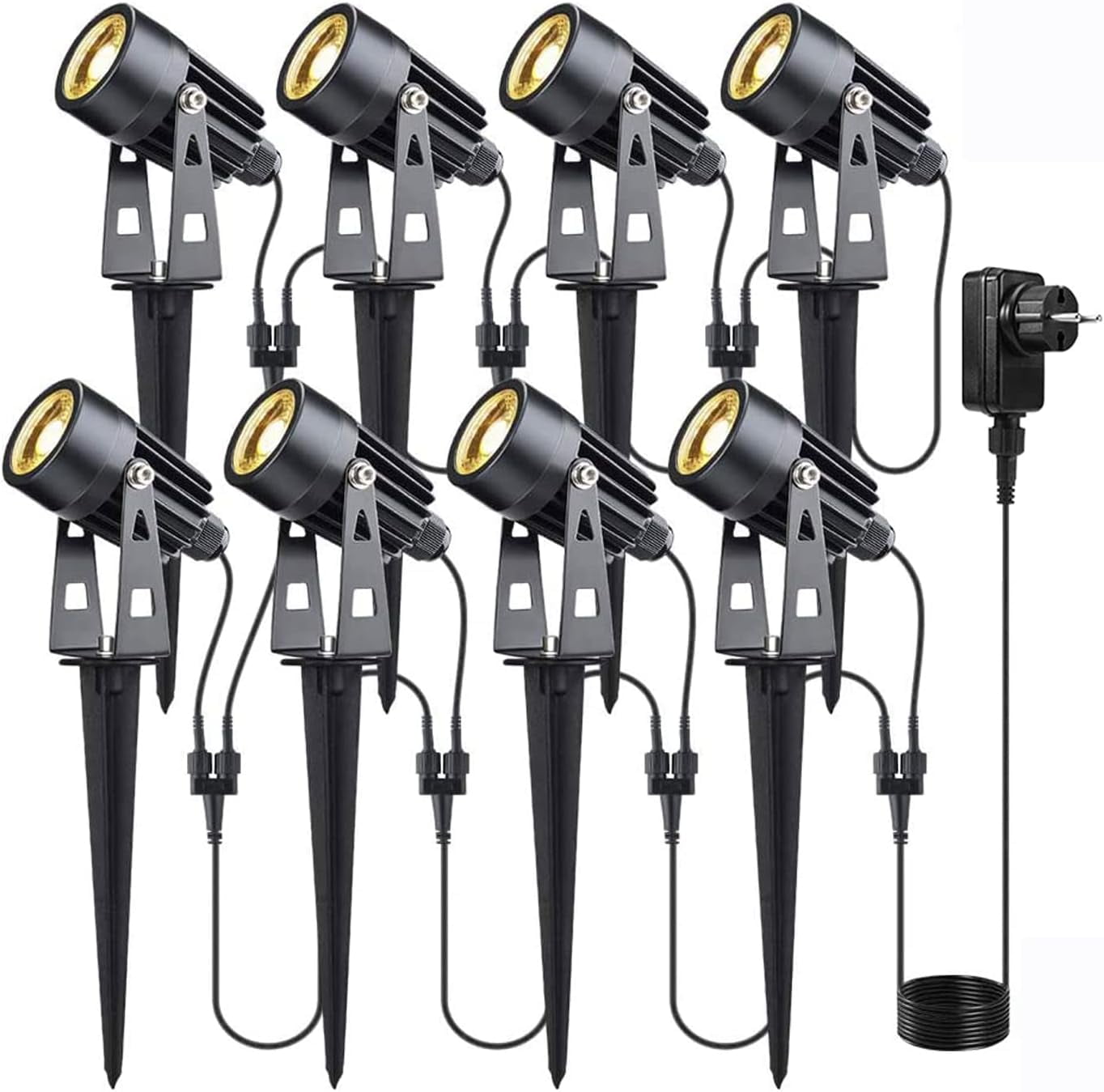 Projecteur LED Jardin 10W IP65 - Aluminium, Support Orientable - Éclairage Arbres, Façades, Pergolas - 12-24V DC