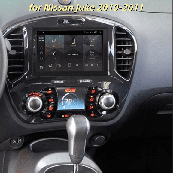 (8-core) 7 Inch 8+256G Android 15 Car Stereo Radio Compatible for Nissan Juke 2010-2011 with Carplay Android Auto GPS Navigation with Bluetooth Wifi SWC Split Screen + AHD Backup Camera Mic