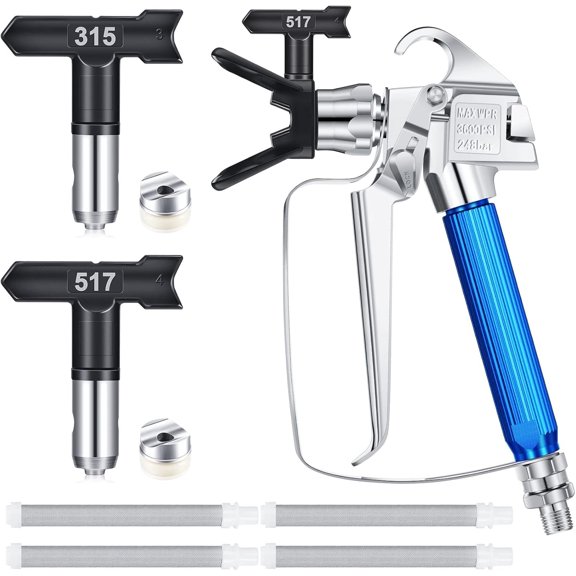 8 count Airless Sprayer with Nozzle Guard 2 Tips and 4 Airless Filter for Machine Accessories(517, 315)