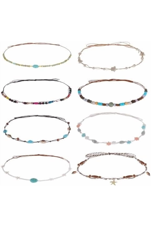 8 count Cowboy Hat Bands Ethnic Hat Bands for Cowboy Hats Beaded Hat Bands for Women Cowgirl Men