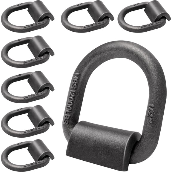 8 count Heavy Duty 12000LBS Trailer Weld- Forged D Ring Tie Down Anchor 1/2" Weldable D Rings
