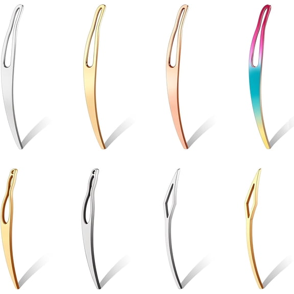 8 count Interlocking Tool for , Sisterlock Retighten Tool, Bent-Hook Shape Loc  for Hair Repair Dreadlock Tightening(4 Colors)
