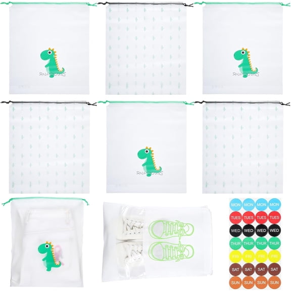8 count Packing Cubes for Travel, Days of The Week Suitcase Organizers with Weekly Stickers, Summer Camp Essentials