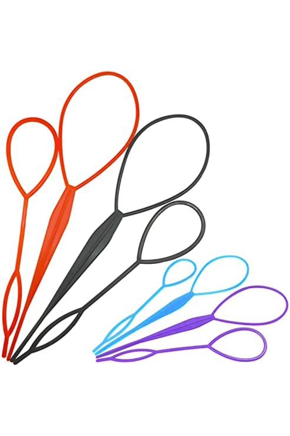 8 count Quick Loop Tool for Braids, Ponytails, and Long Hair Styling - Braid Maker Kit
