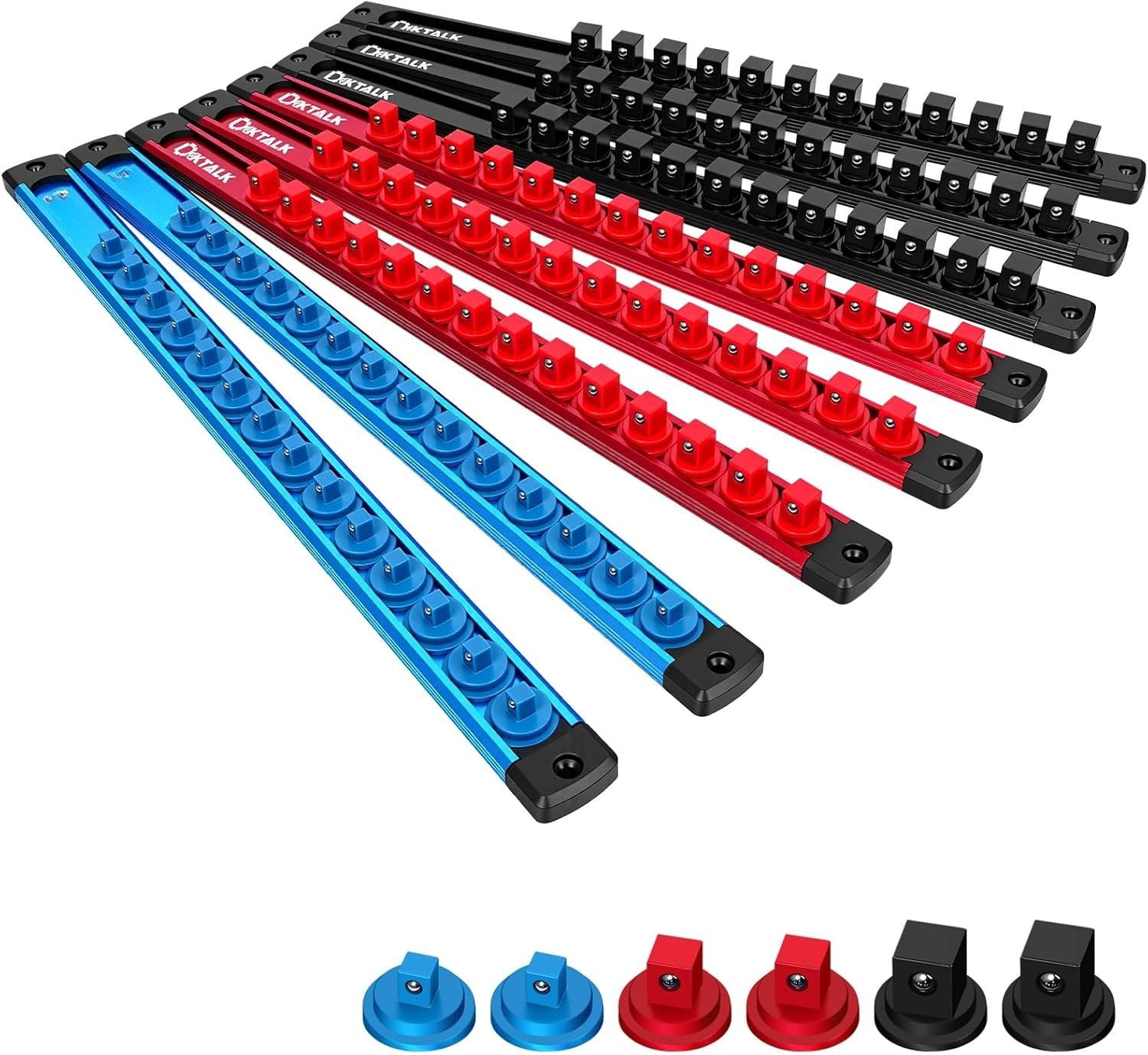 8 count Socket Organizer Set, for 1/2? 3/8? 1/4? Drive with 3 Black 3 ...