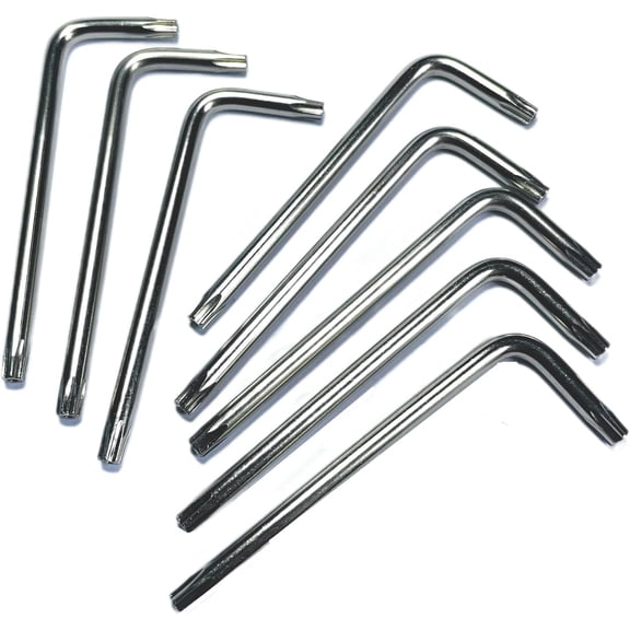 8 count T20 Torx Bit T20 Anti Tamper Proof Torx Key Bit Wrench,Golf wrench Golf driver tool T 20 torx key set,allen drill bit set L-Shape,S2 Steel tamper proof torx bit set