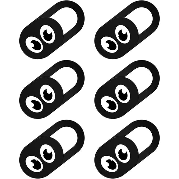 8 count Webcam Cover Slide Laptop Camera Cover Ultra Thin Laptop Camera Cover, Phone Computer Camera Cover Slide Web Cam  Cover Camera Blocker for Cell Phone Desktops Pc Tablet (Black)