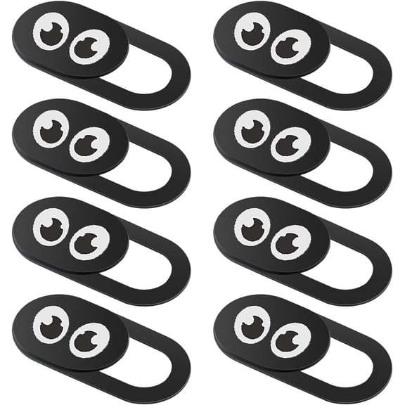 8 count Webcam Cover Slide, Thin Phone Camera Cover Laptop  Camera Cover Slide Blocker Slider Lens Cover Protector Protect   Fits Desktop PC Tablet Pad(Eye)