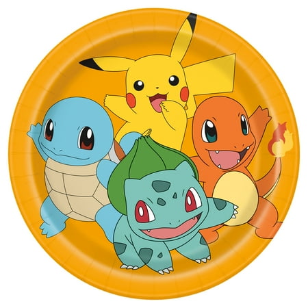 Pokémon 9" Round Plates, 8ct