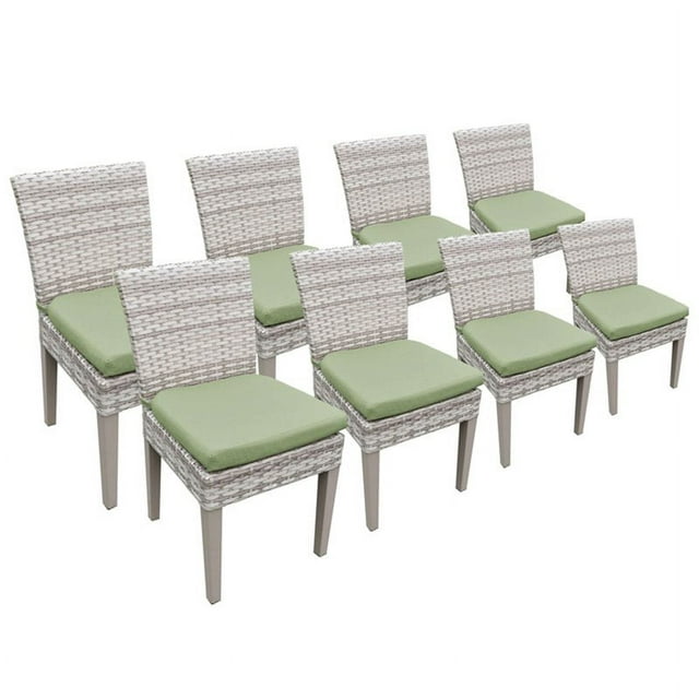 8 fairmont armless dining chairs-color:cilantro