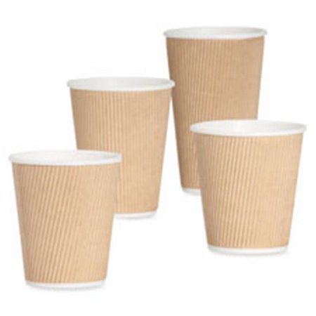 8 fl oz Ripple Hot Cups - Brown
