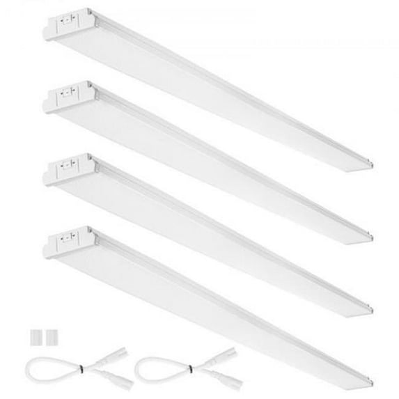 8 ft. 110W 10000LM Flush Mount LED Shop Wraparound Light - Pack of 4