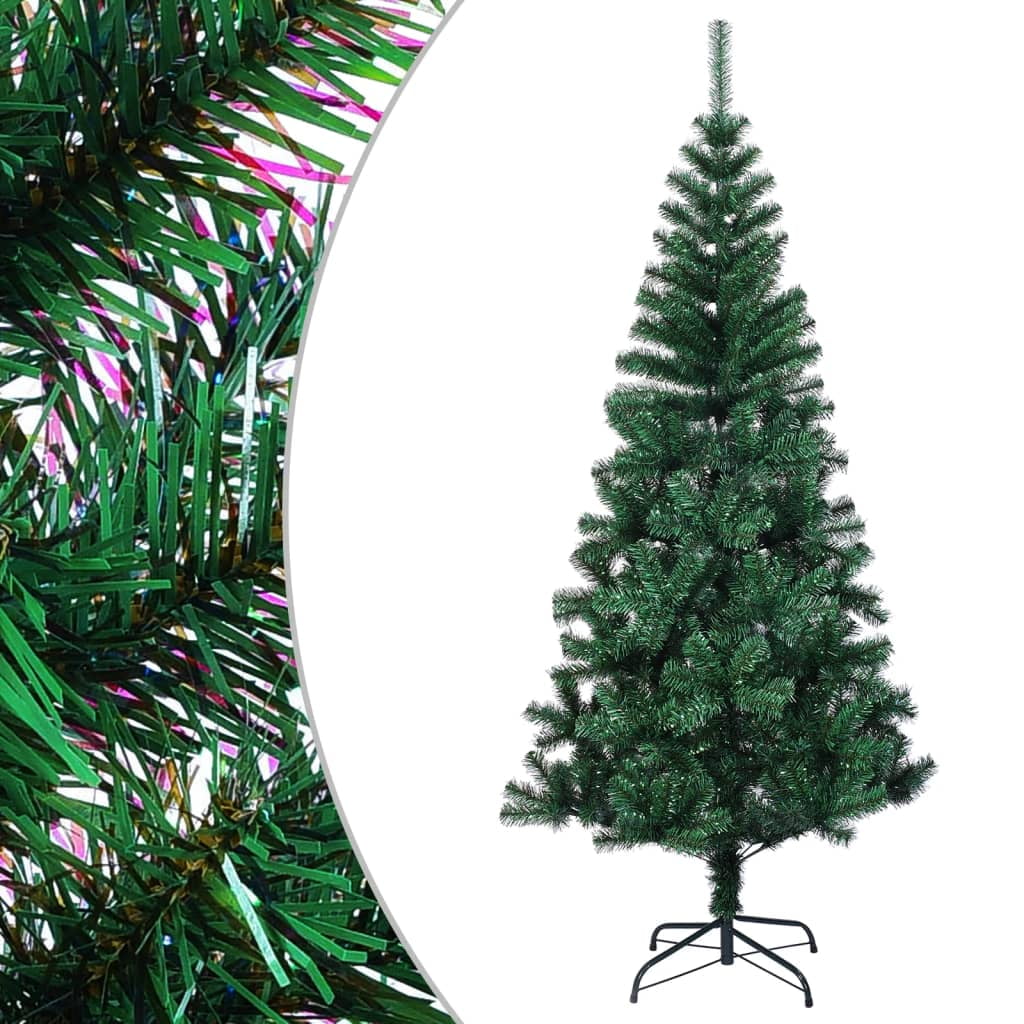 8 ft Artificial Christmas Tree with Iridescent Tips PVC, Green