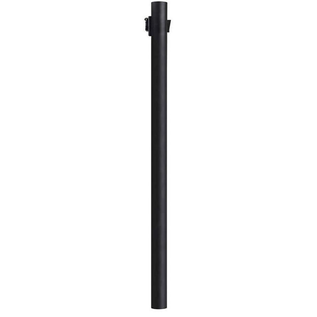 8 ft. Black Outdoor Direct Burial Lamp Post with Convenience Outlet and