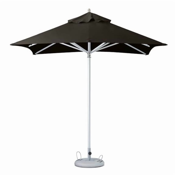 8 ft. Black Polyester Square Market Patio Umbrella