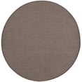 thumbnail image 1 of 8 ft. Brown Power Loom Round Area Rug, 1 of 1