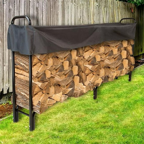 8 ft. Firewood Log Rack with Cover