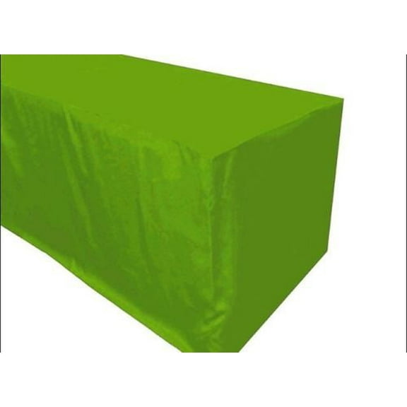 8' ft. Fitted Polyester TABLECLOTH Trade show Booth Dj Table Cover Apple Green"
