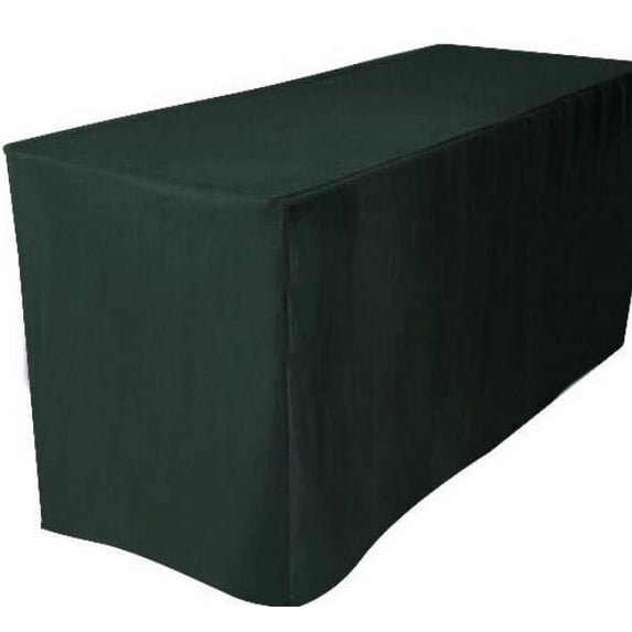 8' ft. Fitted Table Cover WATERPROOF Table Cover Patio Shows Outdoor 10 Colors", (Color: Hunter Green)