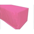 thumbnail image 1 of 8' ft. Fitted Polyester Table Cover Wedding Banquet Event Tablecloth 21 COLORS", (Color: Pink), 1 of 1