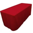 thumbnail image 1 of 8' ft. Fitted Polyester Table Cover Wedding Banquet Event Tablecloth 21 COLORS", (Color: Red), 1 of 1