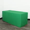 thumbnail image 1 of Your Chair Covers - 8 ft. Fitted Polyester Tablecloth Rectangular -Indoor Outdoor Buffet Table, Holiday, Party Dinner, Trade Show (Emerald Green), 1 of 5