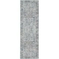 thumbnail image 1 of 8 ft. Gray Floral Power Loom Distressed Washable Runner Rug, 1 of 1