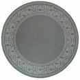 thumbnail image 1 of 8 ft. Gray Stain Resistant Indoor & Outdoor Round Area Rug - Gray and Ivory - 8 ft., 1 of 1