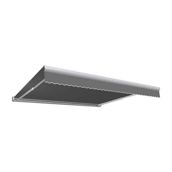 8 ft. Key West Full Cassette Manual Retractable Awning, Gray - 78 in.