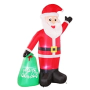 8 ft Lighted Blow-Up Inflatable Santa Clause