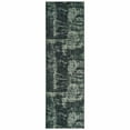 thumbnail image 1 of 8 ft. Machine Woven Abstract Indoor Runner Rug, Black Ivory, 1 of 1
