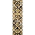 thumbnail image 1 of 8 ft. Multi-Colored Quatrefoil Power Loom Distressed Stain Resistant Runner Area Rug - Multi-Colored, 1 of 1