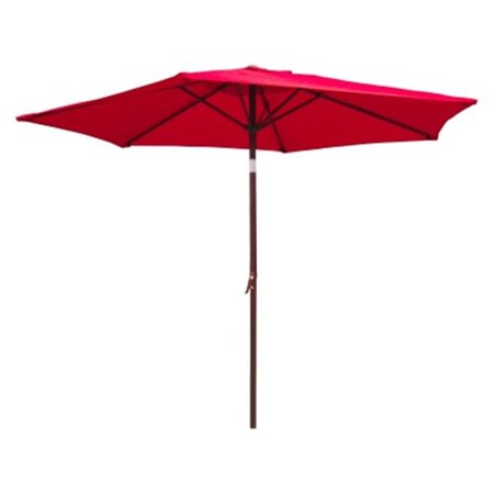 8 ft. Outdoor Aluminum Umbrella, Ruby Red