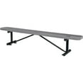 thumbnail image 1 of 8 ft. Outdoor Steel Flat Bench with Expanded Metal - Gray, 1 of 1