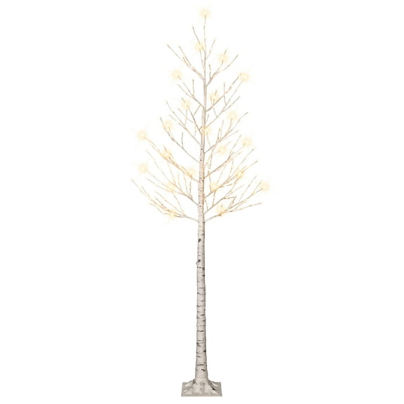 8 ft Pre-Lit White Artificial Twig Tree