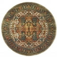 thumbnail image 1 of 8 ft. Red Gold Orange Green Ivory Rust & Blue Oriental Power Loom Stain Resistant Round Area Rug, 1 of 1