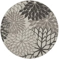 thumbnail image 1 of 8 ft. Round Silver & Gray Indoor & Outdoor Area Rug, 1 of 1