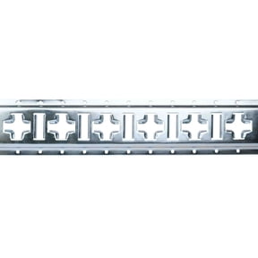 8 ft X Track Tie Down Rail, ETrack Rail with Horizontal & Vertical Slots, Galvanized Finish - 12 Gauge Steel, Allows use of E-Track Straps in Horizontal or Vertical Alignment