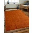 thumbnail image 1 of 8 ft. x 10 ft. Hand Knotted Gabbeh Silk Mix Solid Area Rug, Orange, 1 of 1