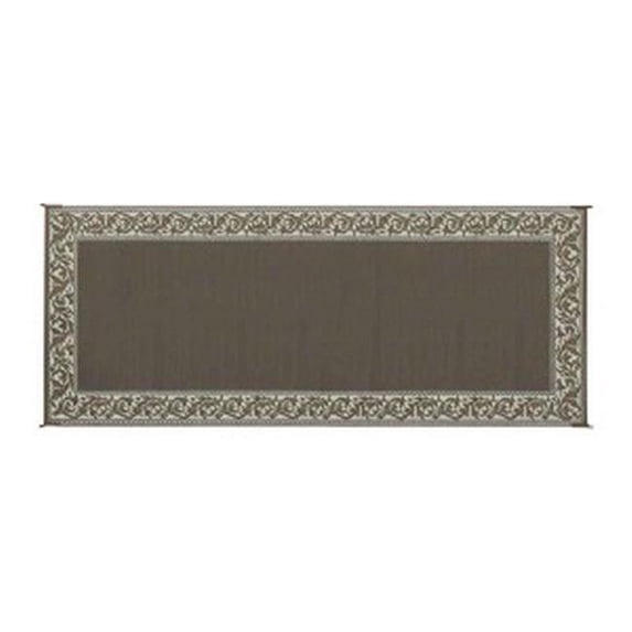 8 ft. x 20 ft. Classical Reversible Patio Mat, Brown & Beige