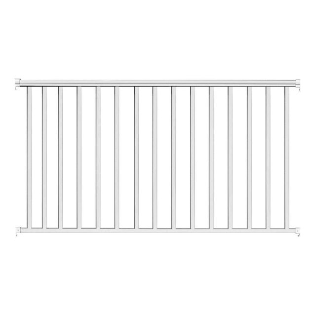 8 ft. x 36 in. White Aluminum Baluster Railing Kit